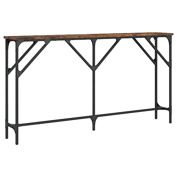 vidaXL Beistelltisch Konsolentisch Räuchereiche 140x23x75 cm günstig online kaufen