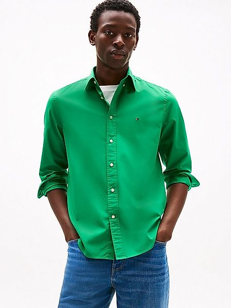 Tommy Hilfiger Businesshemd FLEX POPLIN SOLID Regular Fit SHIRT mit Button- günstig online kaufen