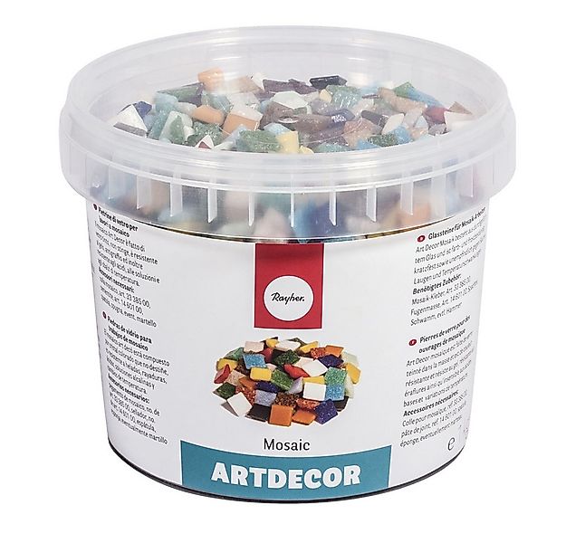Rayher Hobby Dekoobjekt Glasstein-Mosaikmix, 1 x 1 cm, ca. 1500 Stück, Dose günstig online kaufen