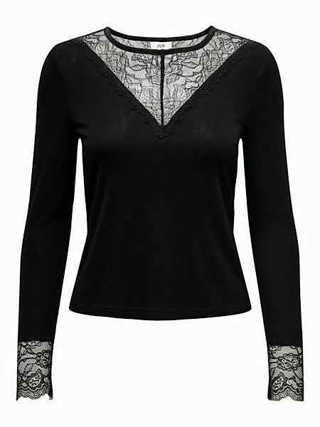 JACQUELINE de YONG Shirttop Top Neckholder Spitzen-Details Langarm Regular günstig online kaufen