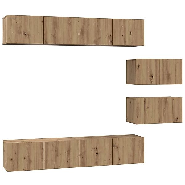 vidaXL TV-Schrank Set 6-Tlg Artisan-Eiche 80 x 30 x 30 cm Mittel 3393161 günstig online kaufen