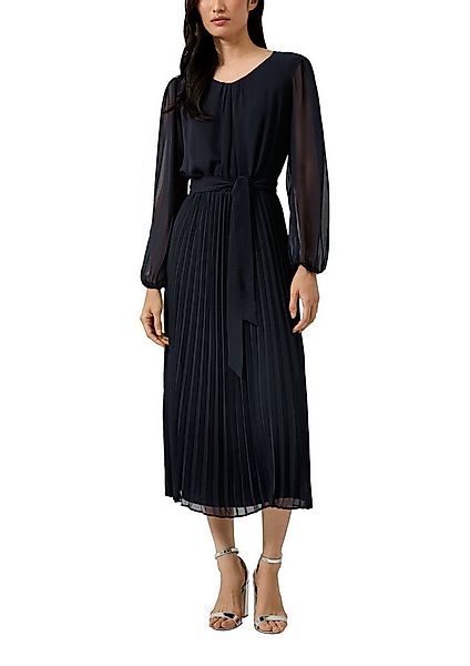 s.Oliver BLACK LABEL Meshkleid mit seitlichem Bindegürtel günstig online kaufen