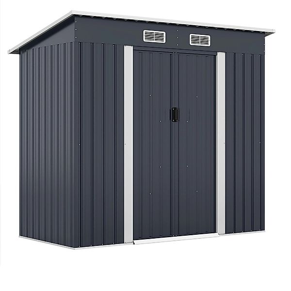 Costway Geräteschuppen Gerätehaus mit Pultdach 213 x 112 x 185 cm günstig online kaufen