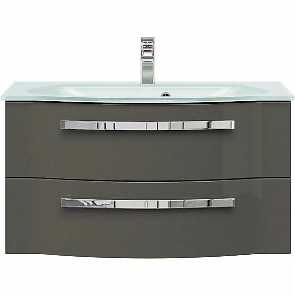 Saphir Waschtisch "Serie 4005 Glas-Waschtisch mit Unterschrank, 92 cm breit günstig online kaufen