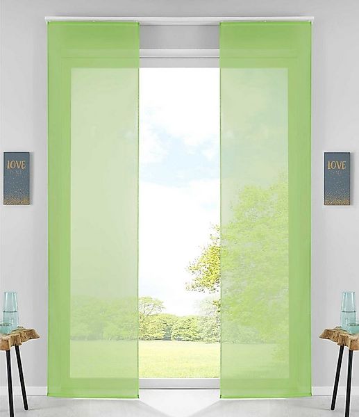 Gardinenbox Schiebegardine (2 St), Paneelwagen, transparent, Flächenvorhäng günstig online kaufen