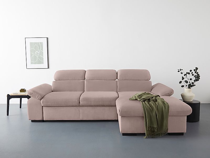 COTTA Ecksofa "Lola L-Form mit Kopfteilfunktion & Hocker", (Set, mit Hocker günstig online kaufen