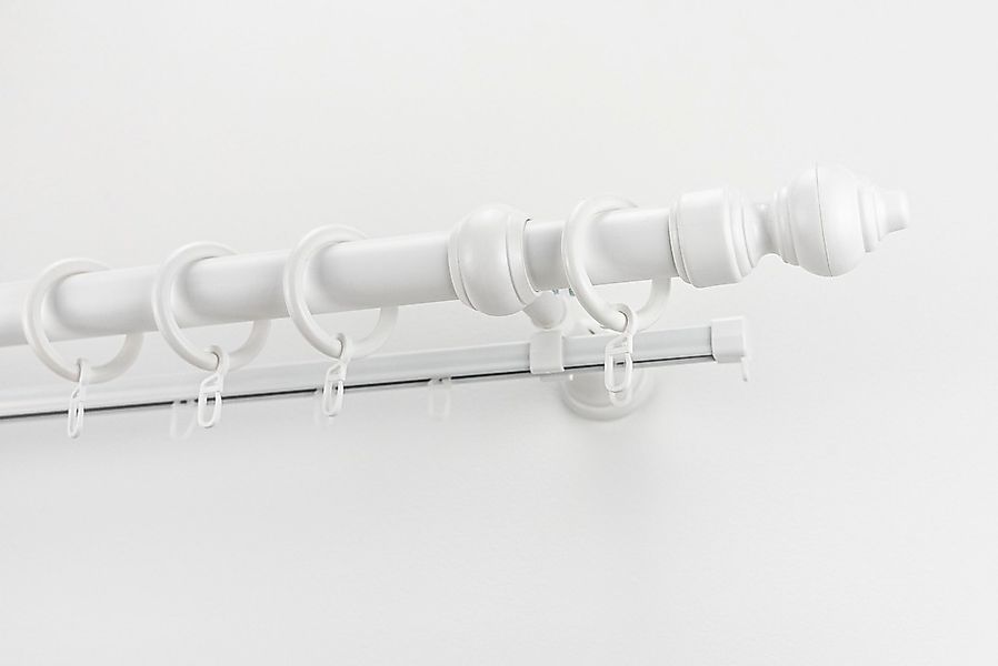 GARESA Gardinenstange "STANDARD" Ø 28 mm 2 läufig-läufig Wunschmaßlänge Vor günstig online kaufen