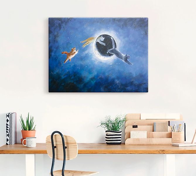 Artland Wandbild »In der Nacht sind alle Katzen grau«, Haustiere, (1 St.), günstig online kaufen