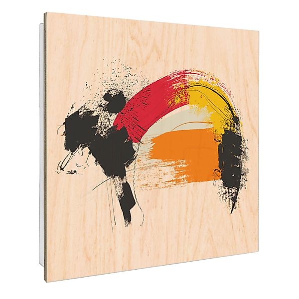 Banjado Großer Schlüsselbox Holz 30x30cm Weiß Scharnier Rechts 50 Haken Sch günstig online kaufen