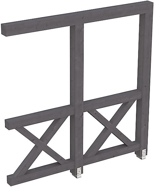 Skanholz Carport-Seitenwand "Andreaskreuz" Wandanbau günstig online kaufen