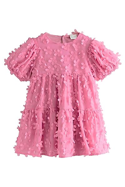 Next Blusenkleid Kurzärmeliges Kleid mit 3D-Blumendetails günstig online kaufen