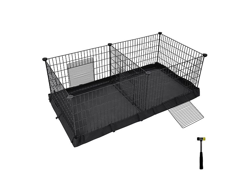 SONGMICS Kleintierkäfig, mit Boden aus Gewebe und einen Gummihammer, 3 Türe günstig online kaufen