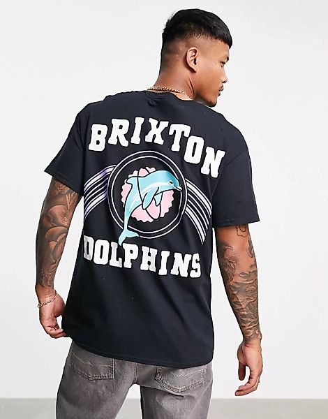 New Love Club – T-Shirt mit „Brixton Dolphins“-Print in Schwarz günstig online kaufen
