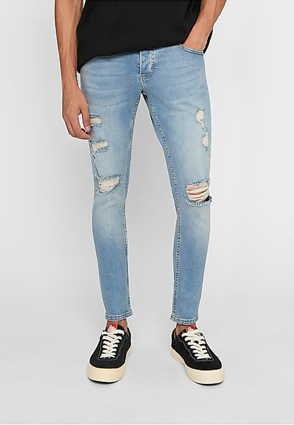 2Y Studios Bequeme Jeans "2Y Studios Herren 2Y Destroyed Cropped Skinny Fit günstig online kaufen