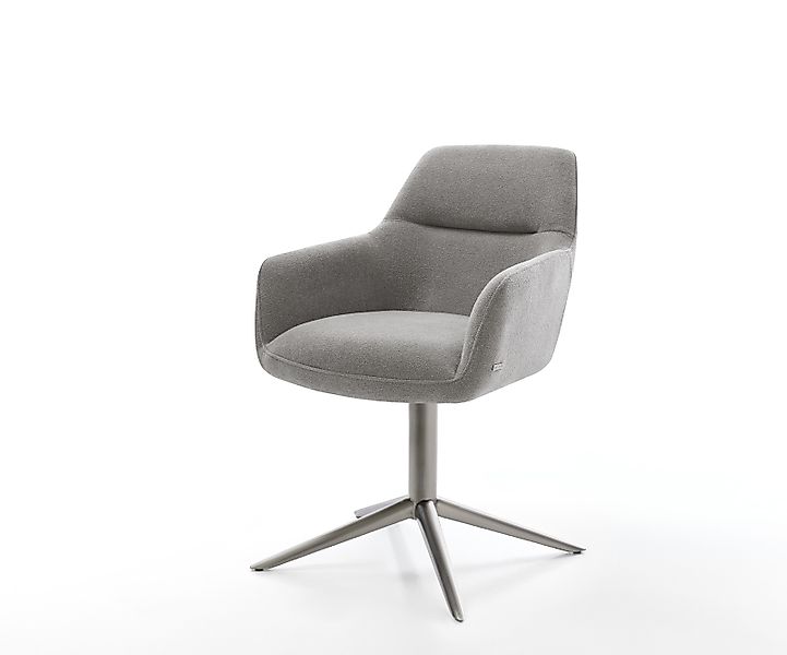 Drehstuhl Pejo-Flex Strukturstoff Soft Grau Fußkreuz Graphit 360° drehbar W günstig online kaufen