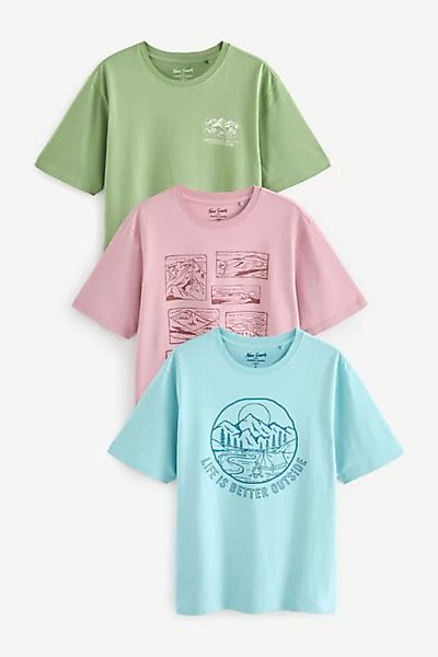 Next Print-Shirt 3er-Pack T-Shirts mit handgemalter Grafik (3-tlg) günstig online kaufen