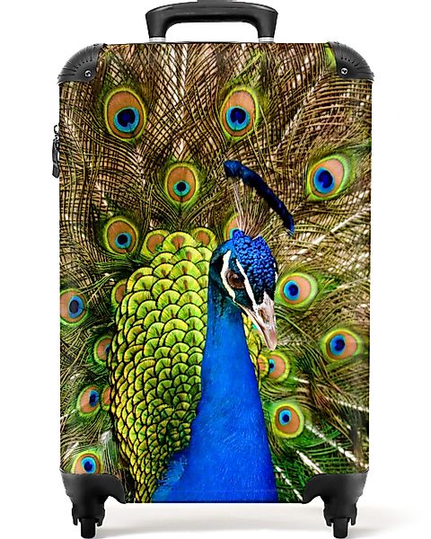 NoBoringSuitcases.com© Hartschalen-Trolley Pfau - Tiere - günstig online kaufen