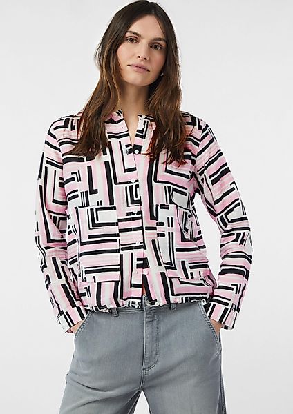 comma Langarmbluse Bluse Strukturierte Bluse mit günstig online kaufen