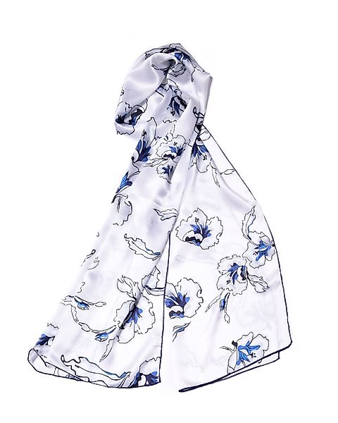 MayTree Seidenschal Hibiskus Blau, 55 x günstig online kaufen