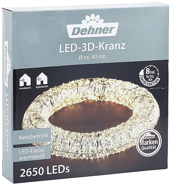 Dehner Lichterkette Adventskranz LED Kranz, Ø günstig online kaufen