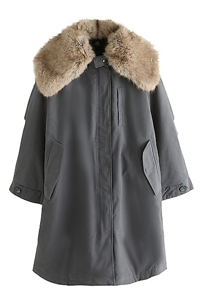 Next Fellimitatmantel Premium Parka mit Kunstfellkragen günstig online kaufen