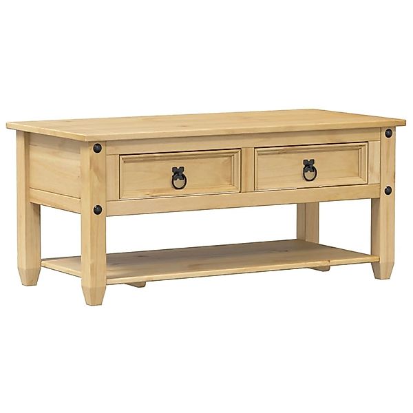 vidaXL Couchtisch mit Schubladen Corona 100x48x45 cm Massivholz Kiefer 4002 günstig online kaufen