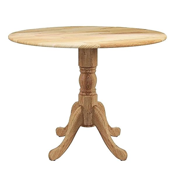 Costway Holztisch Esstisch Runder Küchentisch Aus Massivholz Natur günstig online kaufen