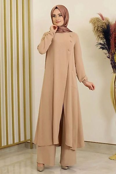 Modavitrini Longtunika mit Hose Damen Tunika Anzug Zweiteiler Hijab Kleidun günstig online kaufen