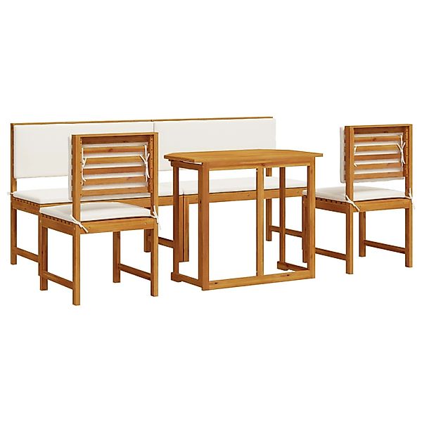 vidaXL 5-tlg Garten-Essgruppe mit Kissen Massivholz Akazie 3329119 günstig online kaufen