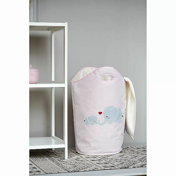 WENKO Wäschesammler Kids Elli, Wäschekorb, 24 l, rosa beige günstig online kaufen
