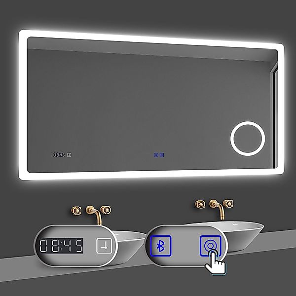 duschspa Badspiegel Kalt/Neutral/Warmweiß Spiegel mit LED günstig online kaufen