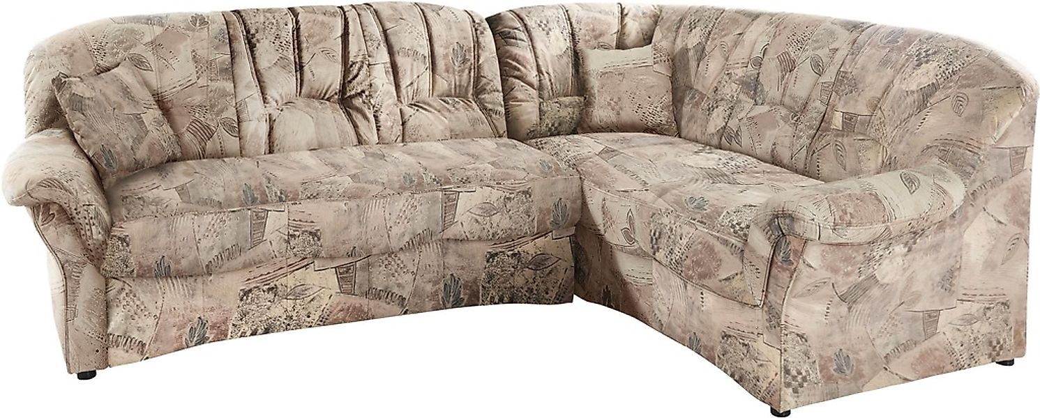 DOMO collection Ecksofa "Bahia, zeitlos und elegant, bequeme Armlehnen, L-F günstig online kaufen