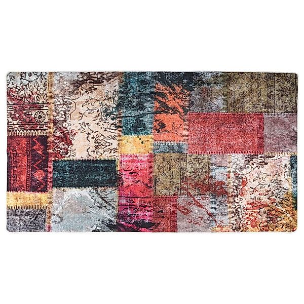 Teppich Waschbar Patchwork 190x300 Cm Mehrfarbig Rutschfest günstig online kaufen