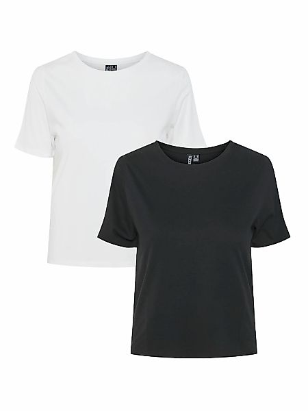 pieces Kurzarmshirt "PCAMIRA SS TEE 2-PACK NOOS BC", (Packung, 2 tlg.) günstig online kaufen