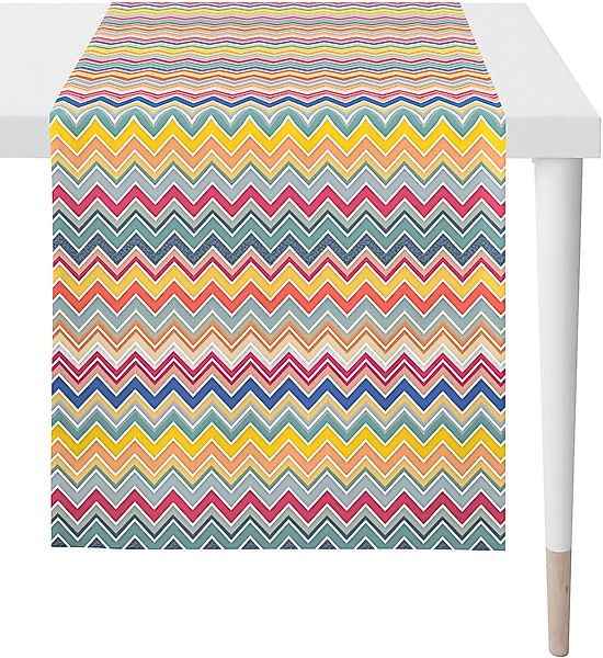 APELT Tischläufer "3902 OUTDOOR, Sommerdeko, Sommer" Digitaldruck, Zick-Zac günstig online kaufen