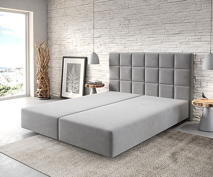 DELIFE Bettgestell Dream-Fine, Mikrofaser Grau 160x200 cm günstig online kaufen