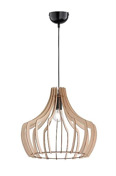Pendelleuchte WOOD holzfar. von REALITY Leuchten R30253830 günstig online kaufen