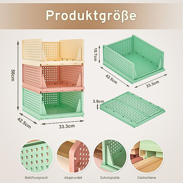 Yorbay Organizer 3er Set Stapelbarer Kleiderschrank günstig online kaufen