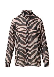 comma Langarmbluse Bluse Chiffon-Bluse mit Hemdkragen günstig online kaufen