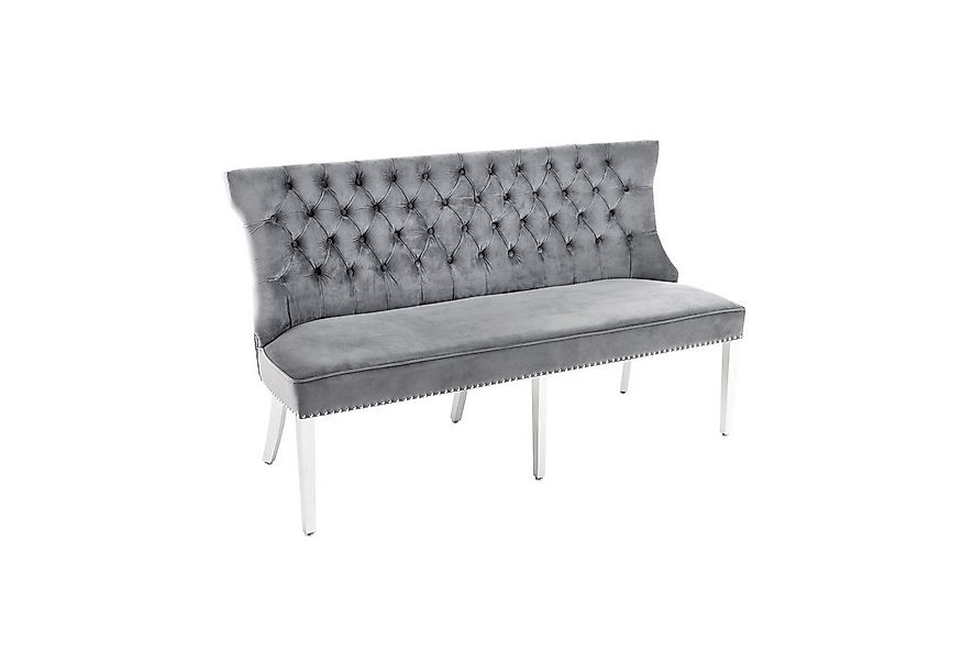 riess-ambiente Sitzbank CASTLE DELUXE 165cm grau / silber (Einzelartikel, 1 günstig online kaufen