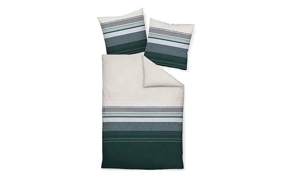 Janine Mako-Satin Bettwäsche   ¦ grün ¦ Maße (cm): B: 27 H: 3,7 Bettwaren > günstig online kaufen