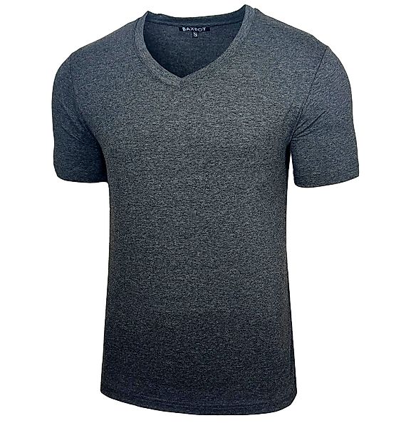 Baxboy T-Shirt Baxboy tiefer V-Ausschnitt Uni günstig online kaufen