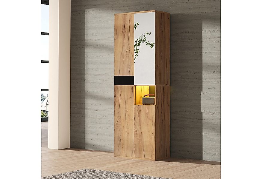 STILVORA Garderoben-Set mit Spiegel,Hochschrank Aufwahrungsschrank mit offe günstig online kaufen