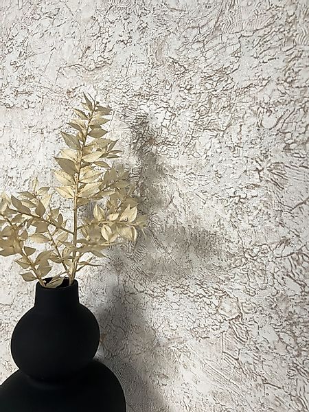 Newroom Vliestapete, Beige Tapete Modern Lava günstig online kaufen
