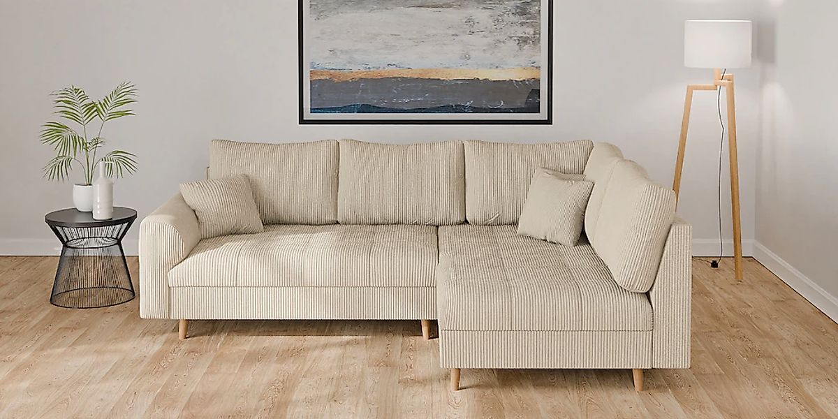 Home affaire Ecksofa "CHARRE L-Form mit Ottomane, Maße B/T/H: 231/161/81 cm günstig online kaufen