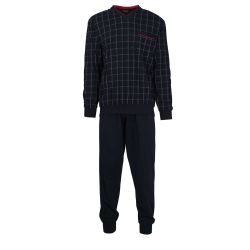 GÖTZBURG Pyjama "Bronx" 2 Stk. tlg., Langarm, V-Ausschnitt, lange Hose, Bau günstig online kaufen