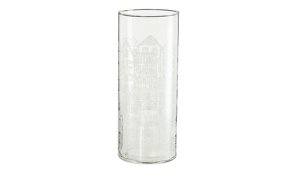 HOME STORY Windlicht Häuser   ¦ transparent/klar ¦ Glas ¦ Maße (cm): H: 25 günstig online kaufen