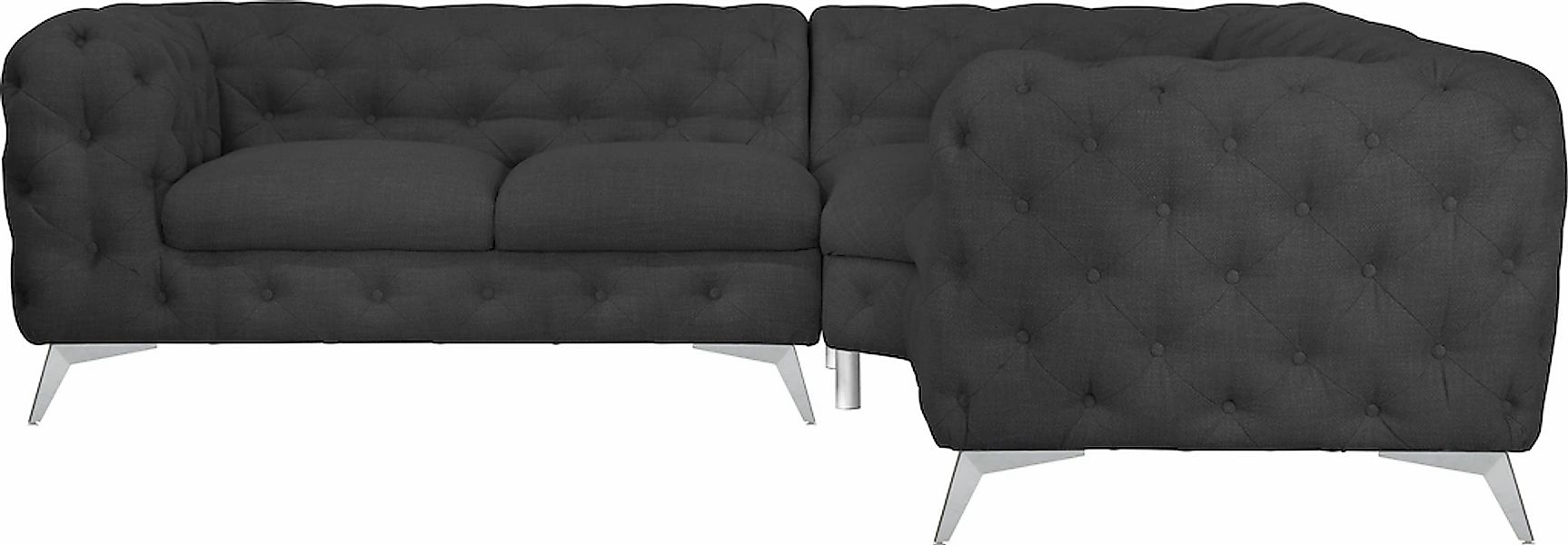 Home affaire Chesterfield-Sofa "Ecksofa GLYNIS L-Form mit Wellenunterfederu günstig online kaufen