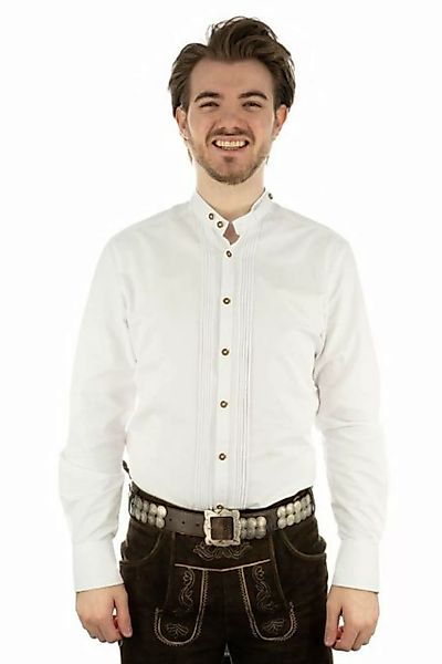 OS-Trachten Trachtenhemd Pewya Langarmhemd mit Stehkragen mit Riegel günstig online kaufen
