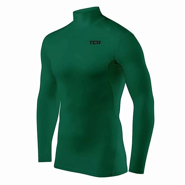 TCA Langarmshirt TCA Herren Kompressionsshirt Langarm Grün (1-tlg) günstig online kaufen